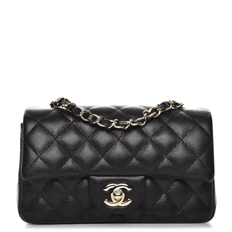 black chanel small caviar|CHANEL Caviar Quilted Mini Rectangular Flap Black.